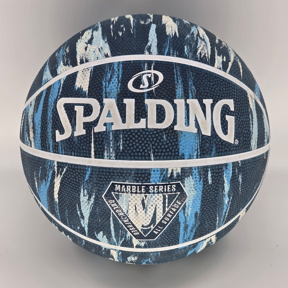 Spalding Basketball Ball Blue Marble Series Indoor/Outdoor Size 6 28.5 EUC